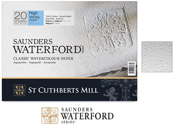 Waterford CP H/W, Saunders, blok akwarelowy 31x41cm, 20ark, 300g