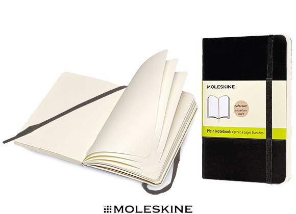 Notes Moleskine czarny, gładki, miękka oprawa, 9x14cm