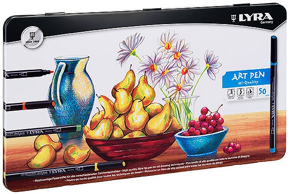 Pisaki artystyczne Art Pen, Lyra, zestaw 50 kolorów