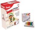 Pastele do tkanin, zestaw ze skarpetą, Pentel 7kol.