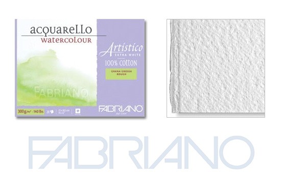 Fabriano Artistico E/W, gruboziarnisty blok 23x30,5cm, 20ark, 300g