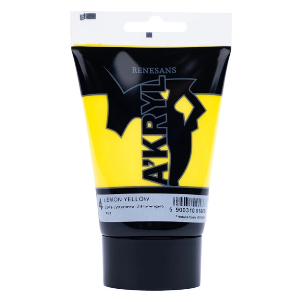 4 Żółć cytrynowa, farba akrylowa A'kryl Renesans 100ml