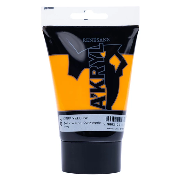 6 Żółć ciemna, farba akrylowa A'kryl Renesans 100ml