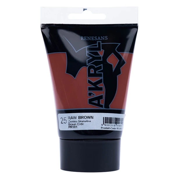 25 Ziemia brunatna, farba akrylowa A'kryl Renesans 100ml