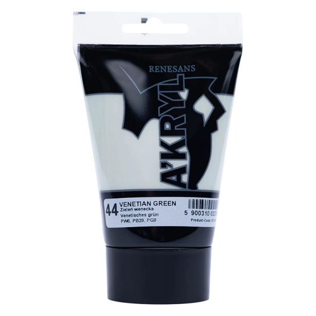 44 Zieleń wenecka, farba akrylowa A'kryl Renesans 100ml