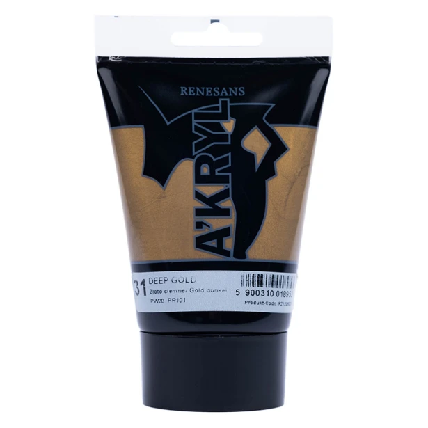 31 Ciemne złoto, farba akrylowa A'kryl Renesans 100ml