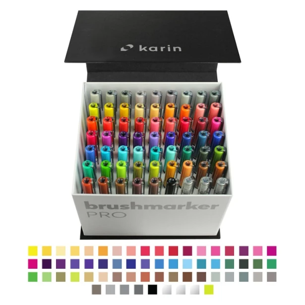 Mega Box, zestaw Brushmarker PRO, Karin, 60 kol.