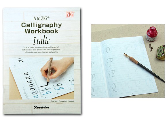 Calligraphy Workbook Italic, zeszyt ćwiczeń, Kuretake