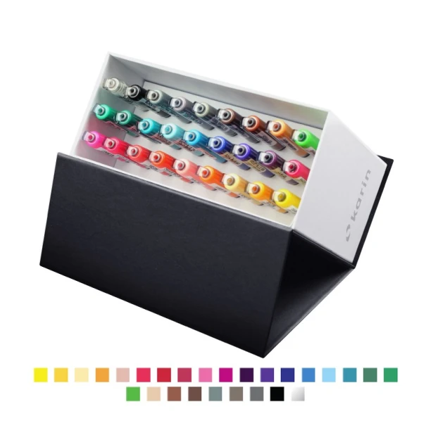 Mini Box, zestaw Brushmarker PRO, Karin, 27 szt.