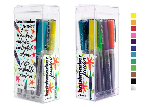 Junior, zestaw Brushmarker PRO, Karin, 12 kol.