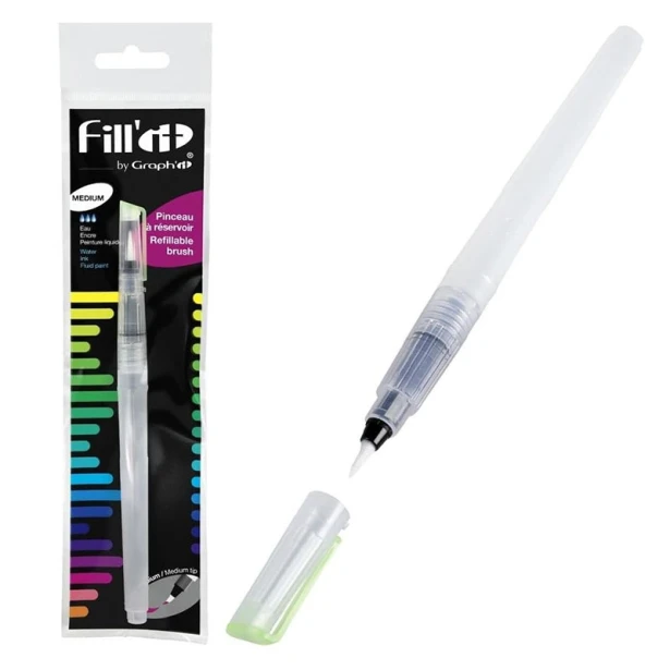 Pisak pędzelkowy Fill'it do akwareli, tuszy i farb,  M-medium