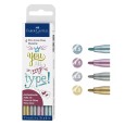 Metallic Pitt Artist Pen, Faber Castell, 4 sztuki