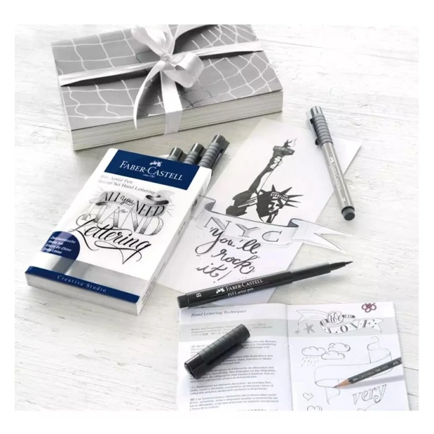 Starter Set Hand Lettering Pitt Faber Castell, zestaw 9szt