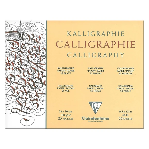 Blok do kaligrafii Clairefontaine, 24x30 cm, 25 ark., 130g