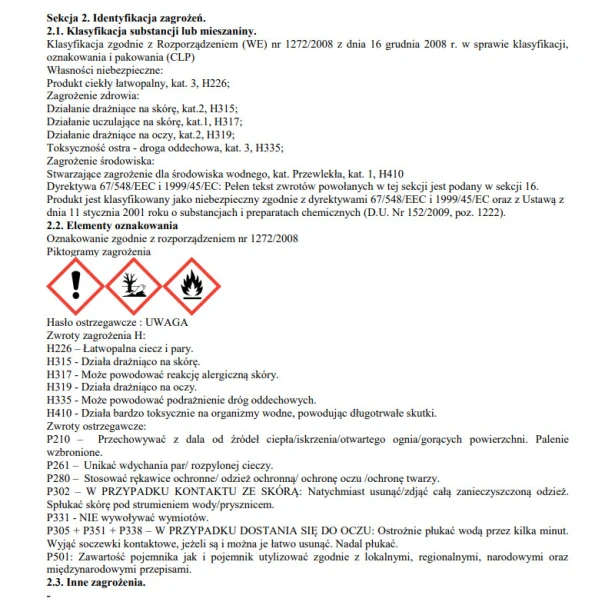 Terpentyna wenecka, Szmal 100 ml
