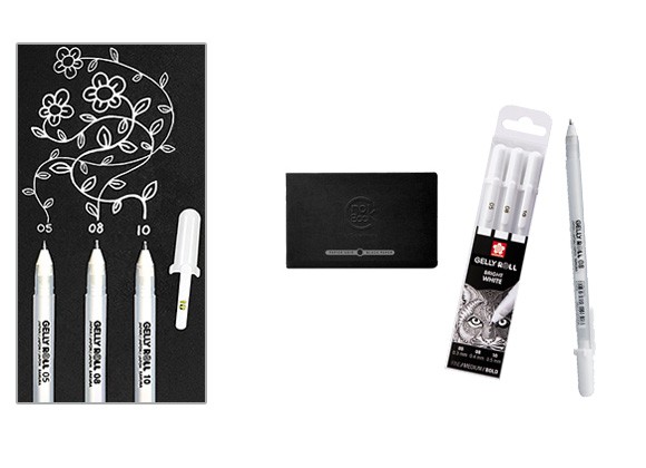 Mix Set Gelly Roll + Crok' Book Black 11 x 17 cm
