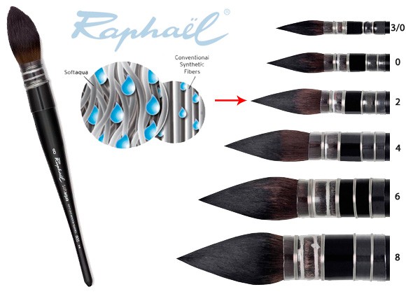 Pędzel serii 805 nr 2  Soft Aqua, Raphael