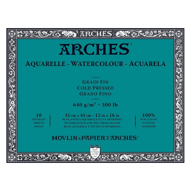 Blok Arches CP 640g 10ark. 31 x 41 cm