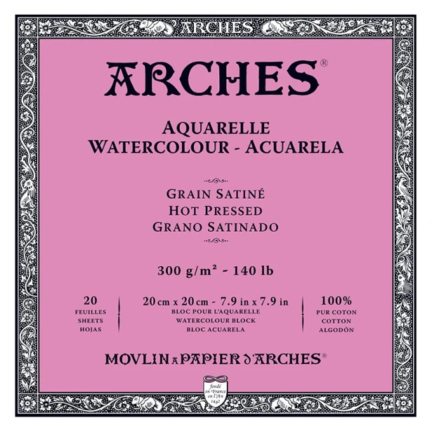 Blok Arches HP 300g 20ark. 20 x 20 cm