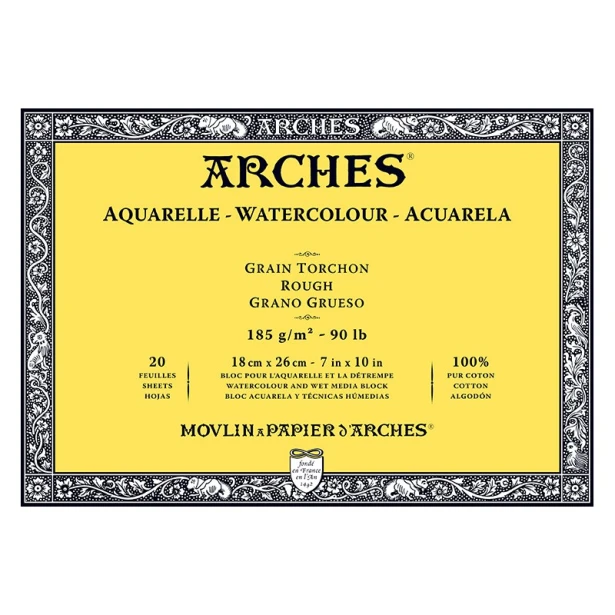 Blok Arches RGH 185g 20ark. 18 x 26 cm