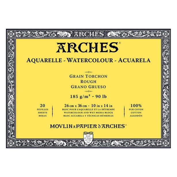 Blok Arches RGH 185g 20ark. 26 x 36 cm