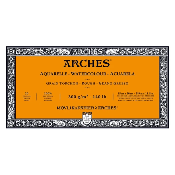 Blok Arches RGH 300g 20ark. 15 x 30 cm