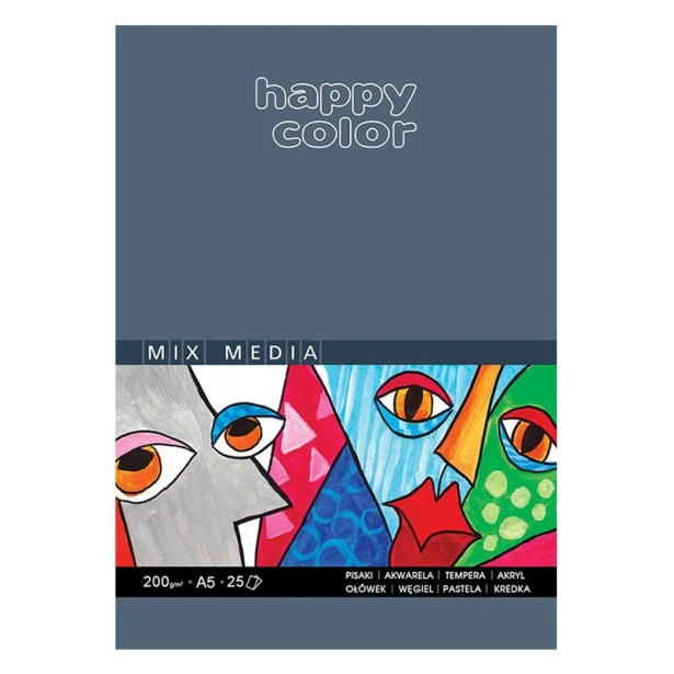 Blok Mix Media A5 Happy color, 200g