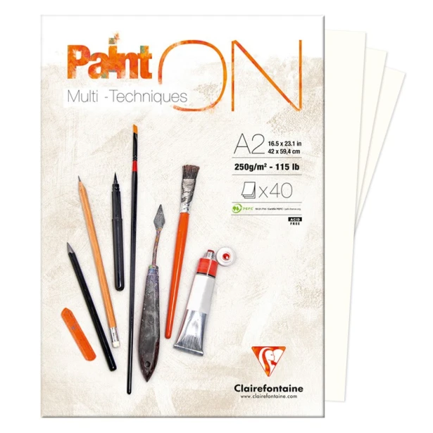 Paint ON, uniwersalny blok A2, 40 ark.
