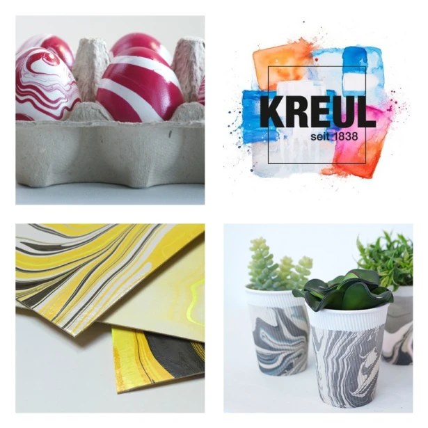 Magic Marble Basic, marmurkowe farby, 6 kol.