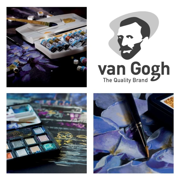 Czarny blok akwarelowy Van Gogh, 360g, A4
