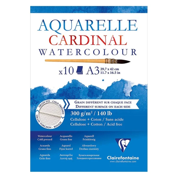 Blok do akwareli Clairefontaine, A3, 300g