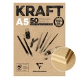 Blok z szarym papierem Kraft, A5, 120g, 50 ark.