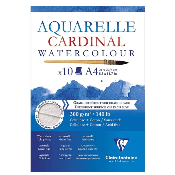 Blok do akwareli Clairefontaine, A4, 300g