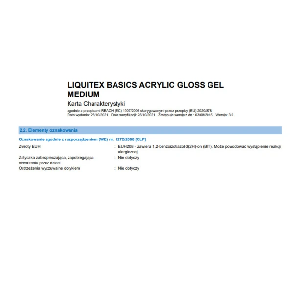 Błyszczące żel medium, Liquitex 250 ml
