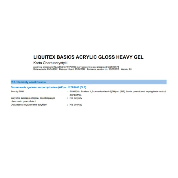 Ciężki żel błyszczący, Liquitex 250 ml