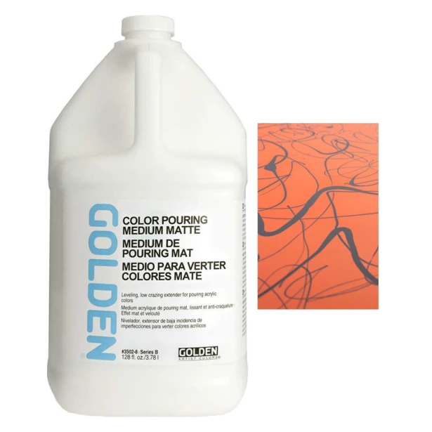 Color Pouring Medium Matte, Golden 3,78 l