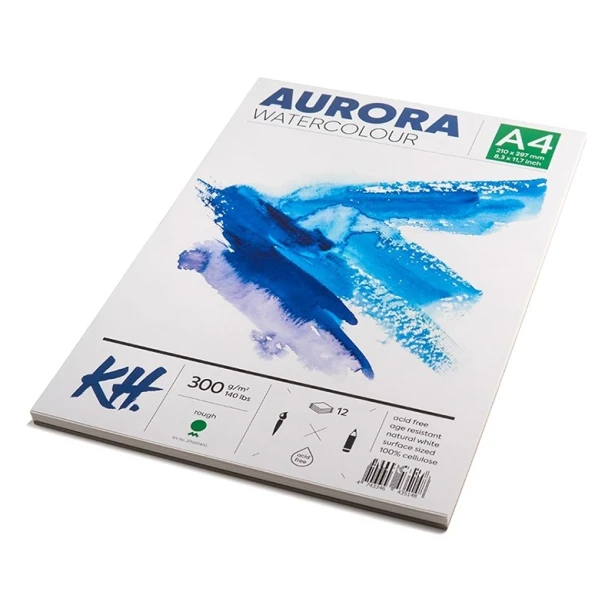 Blok do akwareli Aurora RGH, A4, 300 g, 12 ark.