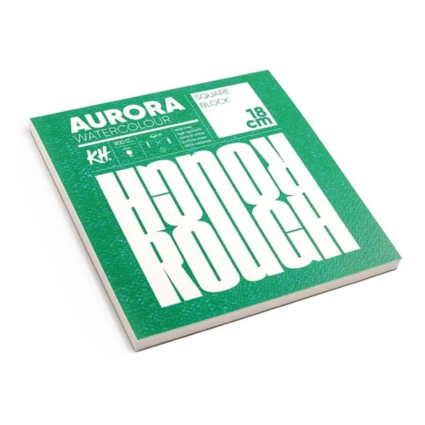 Blok akwarelowy Rough RAW Aurora, 18 x 18 cm, 20 ark.