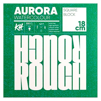 Blok akwarelowy Rough RAW Aurora, 18 x 18 cm, 20 ark.
