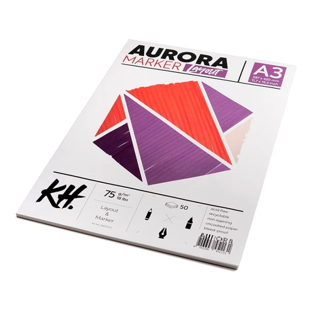 Blok do markerów Aurora, A3, 75 g/m², 50 ark.