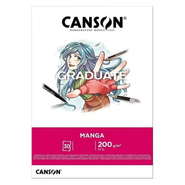 Blok Graduate Manga A4, Canson, 30 ark., 200 g/m2