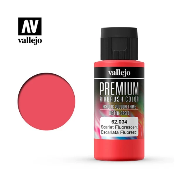 Fluo Scarlet, farba Premium Color Vallejo, 60 ml