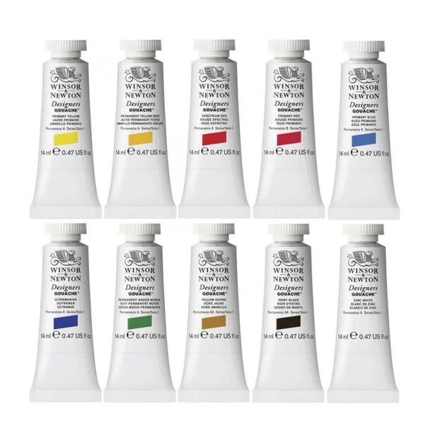 Zestaw farb Designers Gouache W&amp;N, 10 x 14 ml