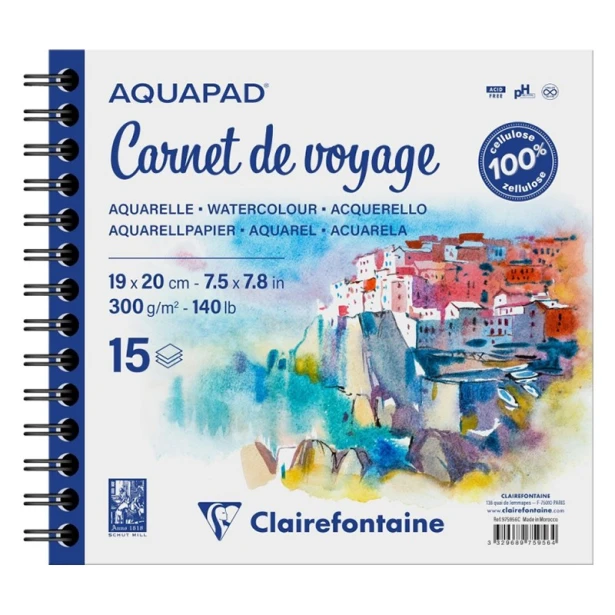 Blok akwarelowy na spirali Aquapad, 15 ark. 19 x 20 cm
