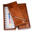 Farby Gouache Renesans 10 x 20 ml, drewniany piórnik