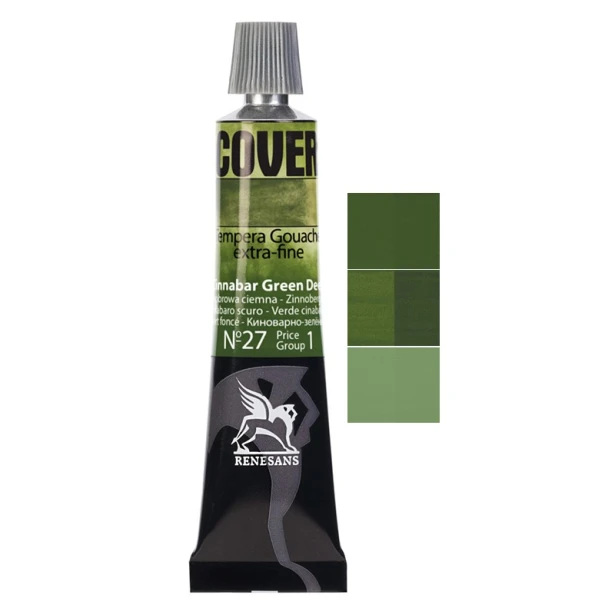 27 Cinnabar Green Deep, tempera Cover Renesans 20 ml