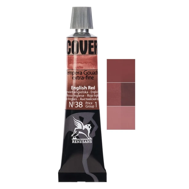 38 English Red, tempera Cover Renesans 20 ml