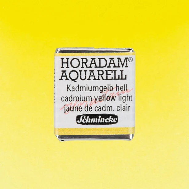 224 Cadmium Yellow Light, akwarela półkostka Horadam Schmincke