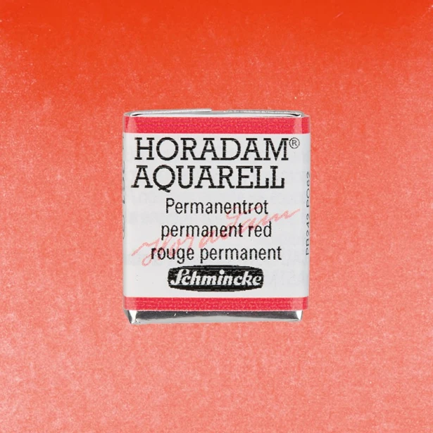 361 Permanent Red, akwarela półkostka Horadam Schmincke