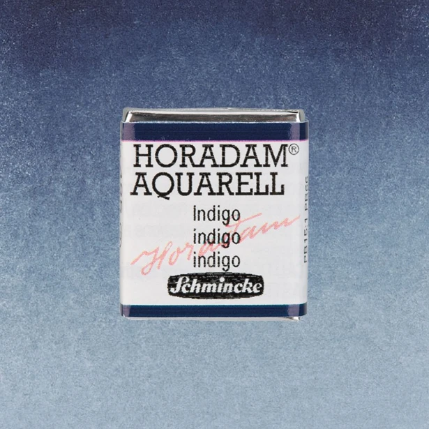 485 Indigo, akwarela półkostka Horadam Schmincke